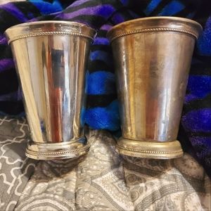 Silver mint julep cups set of 4